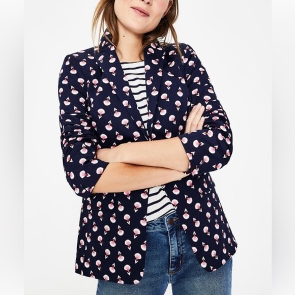 Boden Navy Abstract Ledbury Blazer SZ 10 - Picture 1 of 7